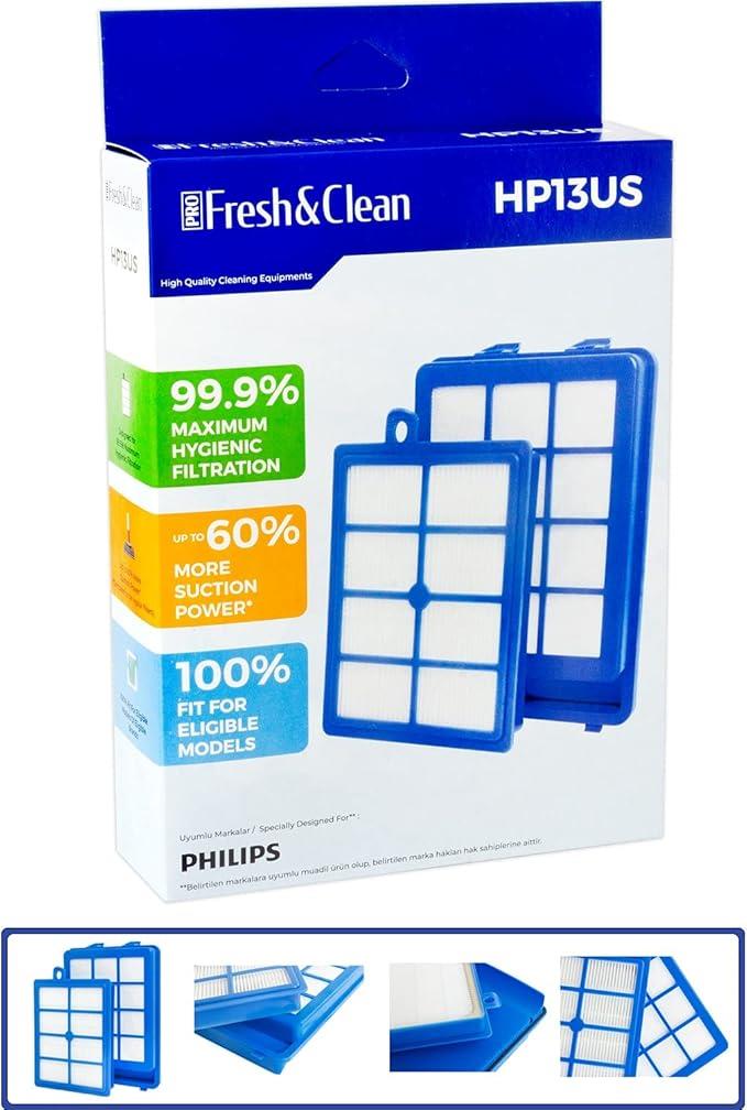 Philips FC9919 FC 9919/07 Marathon Ultimate TriActive ile Uyumlu Hepa Filtre Seti