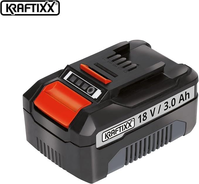 Kraftixx 18V 3,0hh Power-X-Change, Akü, 4514071, Kırmızı/Siyah/Gri - 4514071