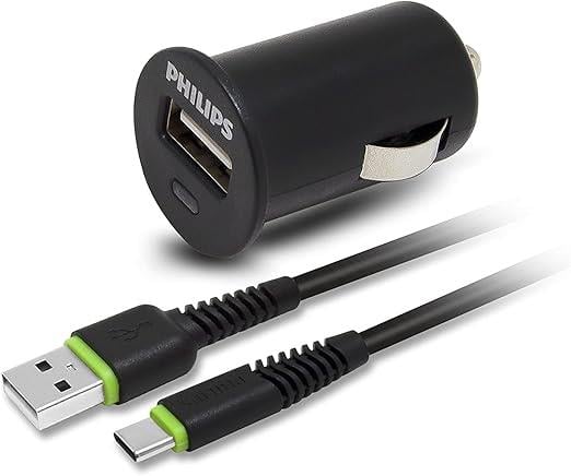 OUTLET Philips DLP2520C 2.1A Type-C KAblolu Araç Şarj Cihazı
