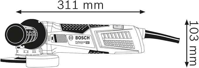 BOSCH PROFESSİONAL GWX 17-125 S AVUÇ TAŞLAMA MAKİNESİ X-LOCK (1.700 W, DİSK ÇAPI: 125 MM, 2.800-11.500 DEV/DAK)