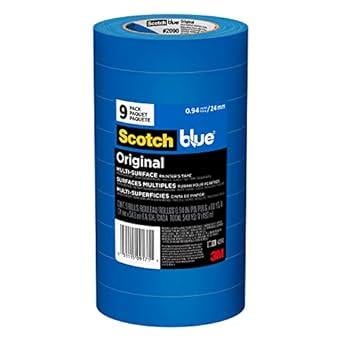 Scotch Ressam Bandı Orijinal Çok Yüzeyli Ressam Bandı, 0,94 inç x 60 yard (toplam 540 metre), 2090, 9 Rulo