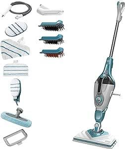 OUTLET Black+Decker BHSM168DSM-QS 2si 1 Arada Buharlı Paspas, 1600 W, Delta Başlı ve SteaMitt