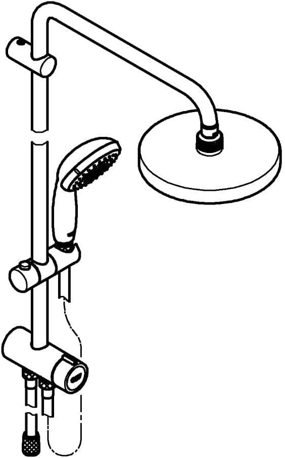 Grohe New Tempesta System 200 Duvar Bağlantılı, Divertörlü Duş Sistemi-26452001