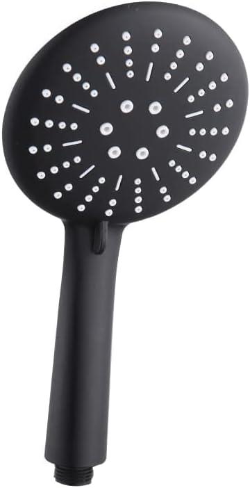 NEROLIA Matte Black Lüks Duş Seti - 3 Farklı Püskürtmeli Full Mat Siyah Kaplama El Duşu + 150 cm Siyah PVC Duş Spirali - Paslanmaz, Kopmaz, Kırılmaz Çelik Bağlantılı PVC Duş Hortumu (2li Set)