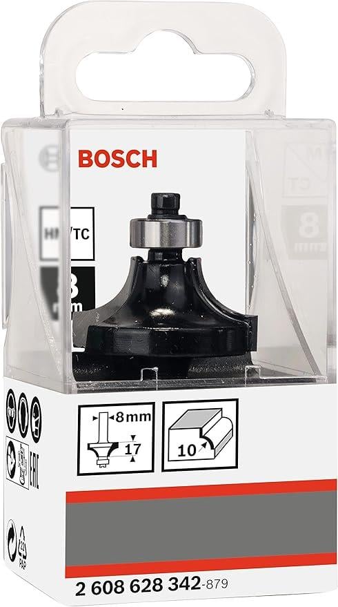 Bosch Professional Ahşap İçin Standart Yuvarlak Frezesi (Ahşap, Yarıçap 8 Mm, Çalışma Uzunluğu, El Frezesi Aksesuarı)