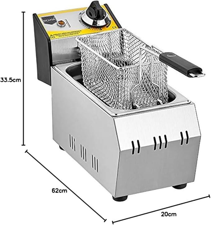 Remta R90 Elektrikli Fritöz, 3 L, 2500 W, Gümüş Rengi, Yüksek hassasiyetli termostat