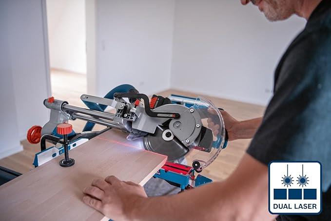 Bosch Professional Professional, Gcm 18V-216 D (Solo, Carton), 0601B51000, Mavi Gönye Kesme (Akü Dahil Değil)