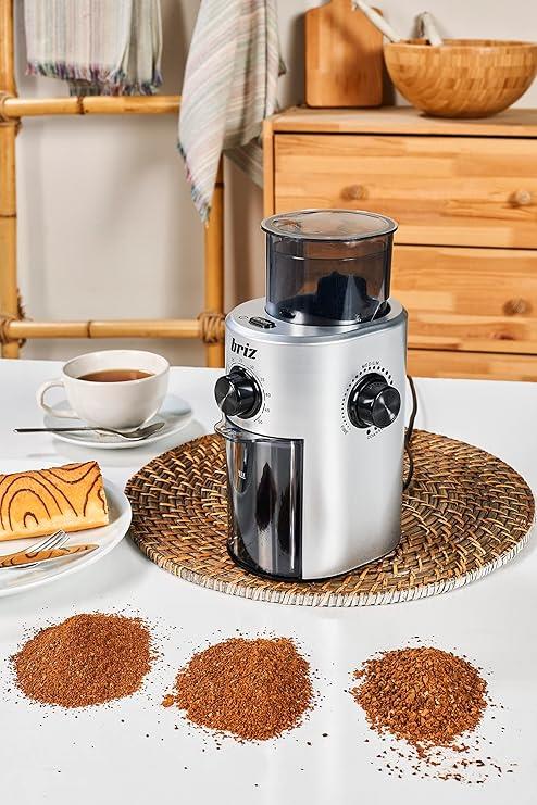 OUTLET Briz BR742 Zaman Ayarlı Espresso Kahve Değirmeni ve Öğütücü