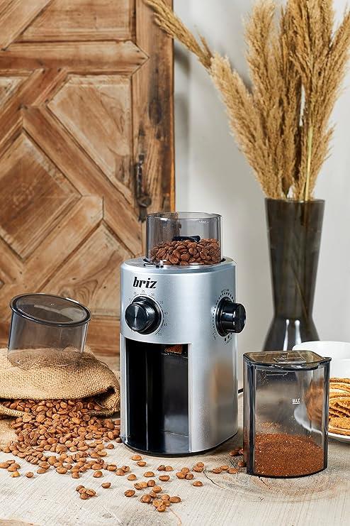 OUTLET Briz BR742 Zaman Ayarlı Espresso Kahve Değirmeni ve Öğütücü