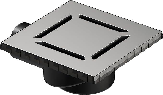 VitrA V-Flow Kare 5606976 Duş Kanalı, Yandan Çıkışlı, 15x15 cm, DK 100 Kapak, Mat Krom