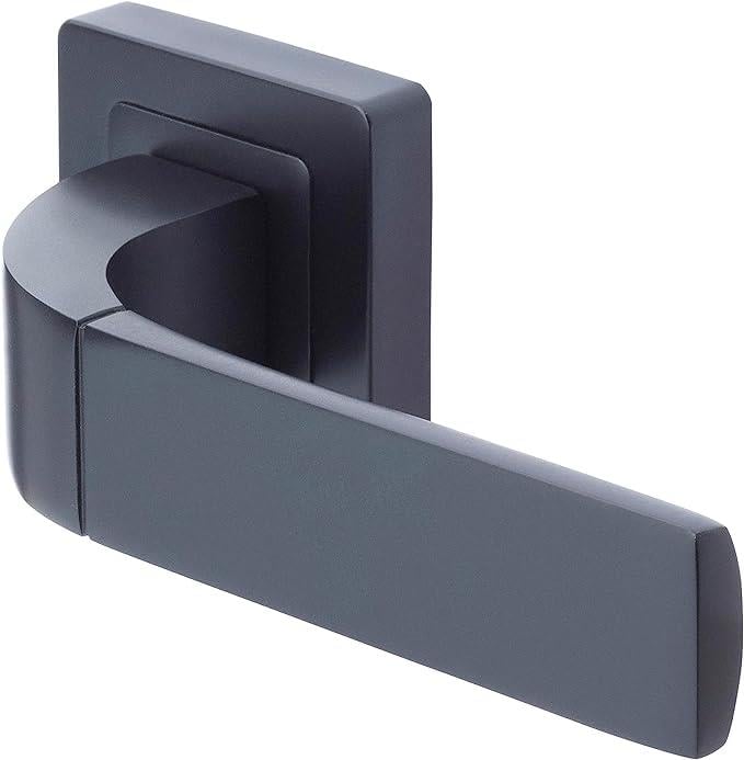 OUTLET Yale Bologna Serisi 35-ZR-8x8-A003-KT-56-11 Oda Tipi Kapı Kolu - Siyah Mat Kaplama - Parçalar Dahildir