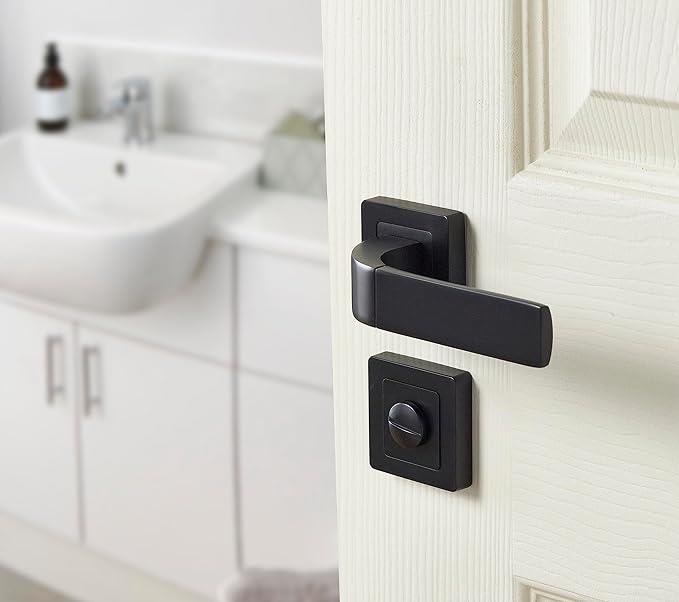 OUTLET Yale Bologna Serisi 35-ZR-8x8-A003-WC-56-11 WC Tipi Kapı Kolu - Siyah Mat Kaplama - Parçalar Dahildir