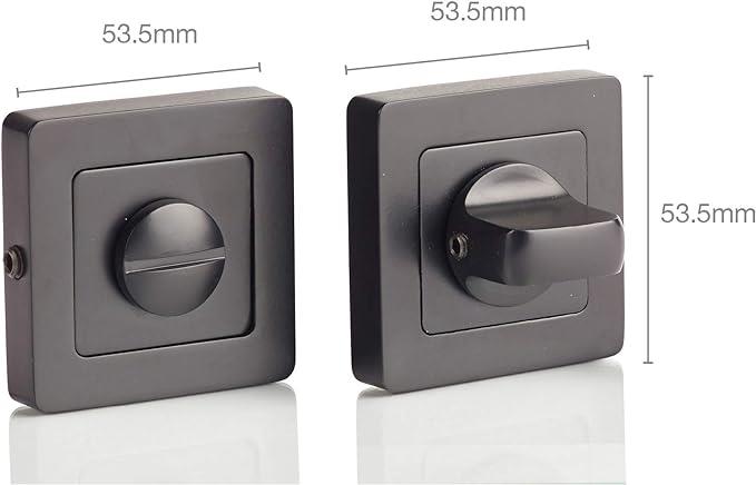 OUTLET Yale Bologna Serisi 35-ZR-8x8-A003-WC-56-11 WC Tipi Kapı Kolu - Siyah Mat Kaplama - Parçalar Dahildir