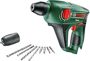 Bosch Akülü Kırıcı Delici Uneo 12 (12 Volt Sistemi, Akü ve Şarj Cihazı Dahil Değildir, 8 Parça Aksesuar Ucu Dahildir, Karton Kutuda)