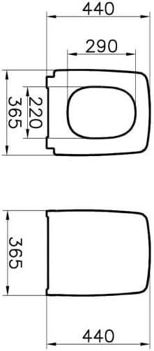 VitrA Metropole 122-003-009 Yavaş Kapanır Slim Klozet Kapağı, Beyaz