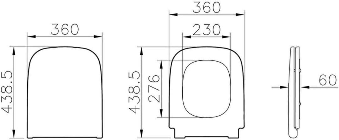 VitrA S20 147-003-909 Klozet Kapağı, Yavaş Kapanır, Beyaz