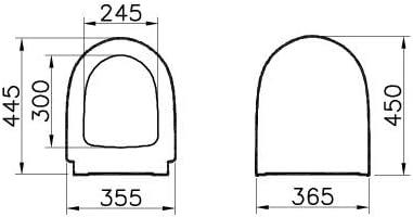 VitrA Sento 86-003-001 Klozet Kapağı, Duroplast, Beyaz