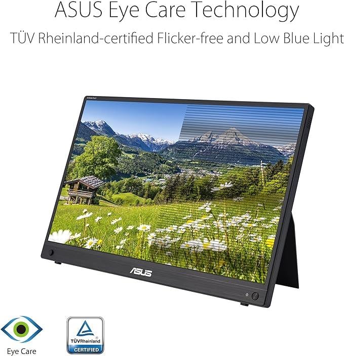 OUTLET ASUS ZENSCREEN MB16AHT 15.6 Taşınabilir USB Monitör IPS 1920x1080 5MS Mini-HDMI USB-C MM 3 Yıl 10 Parmak Dokunmatik, Dahili Batarya, Eyecare Monitör