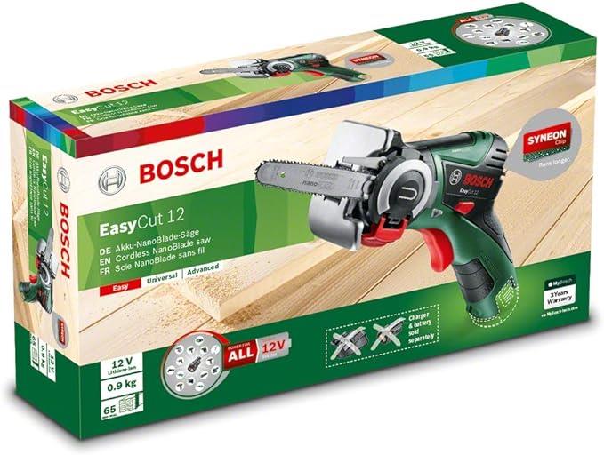 Bosch Akülü Testere EasyCut 12 (Akü ve Şarj Cihazı Dahil Değildir, NanoBlade Teknolojisi, 12 Volt Akü Sistemi, Karton Kutuda)