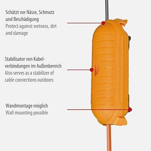 Brennenstuhl Safe-Box Kablo Koruyucu Kapsülü BIG IP44 Dış Mekan Sarı 