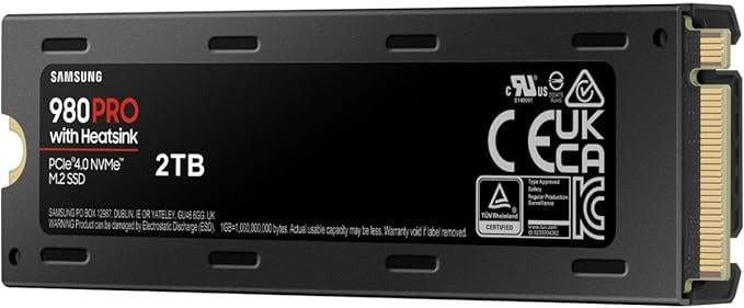 Samsung 980 PRO Soğutuculu NVMe M.2, 2 TB SSD, 7.000 MB/sn Okuma, 5.100 MB/sn Yazma ,  MZ-V8P2T0CW