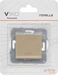 Viko Novella Bronz Işık Anahtar Mekanizma, Düğme Kapak Çabuk Bağlantı