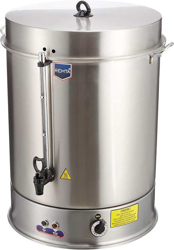 OUTLET Remta R38 500 Bardak Sıcak Su Otomatı, 50 L, Gümüş Rengi, 2750 W, Isı yalıtımlı kulplar