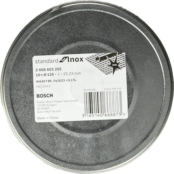 OUTLET Bosch için ayırma diski düz standart Inox- Rapido WA 60 T BF, 125 mm, 10-ER paket, 2608603255