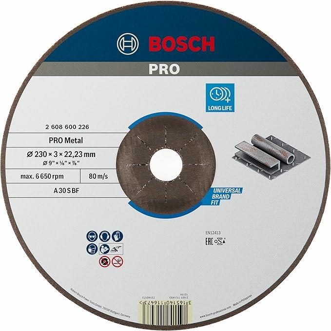 Bosch Professional Accessories Bombeli Metal Kesme Diski, Gri, 1 Adet