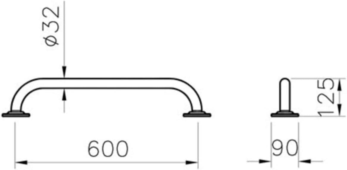 VitrA Arkitekta A44449 Tutunma Barı, 60 cm