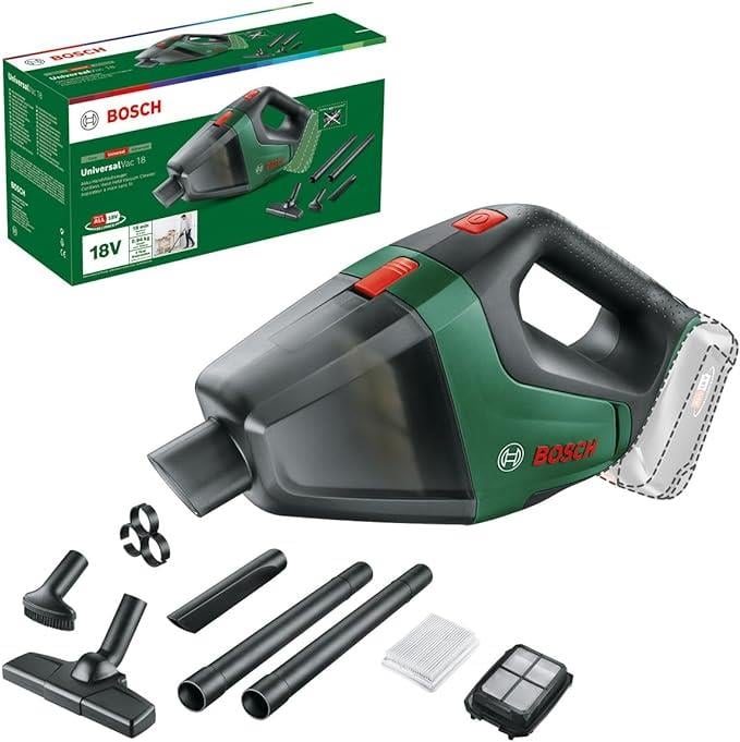 BOSCH AKÜLÜ ELEKTRİKLİ SÜPÜRGE, 0.5 L HAZNE, 15.3 X 5.8 X 8.3 CM, 18 VOLT SOLO (Akü ve şarj aleti dahil değildir)
