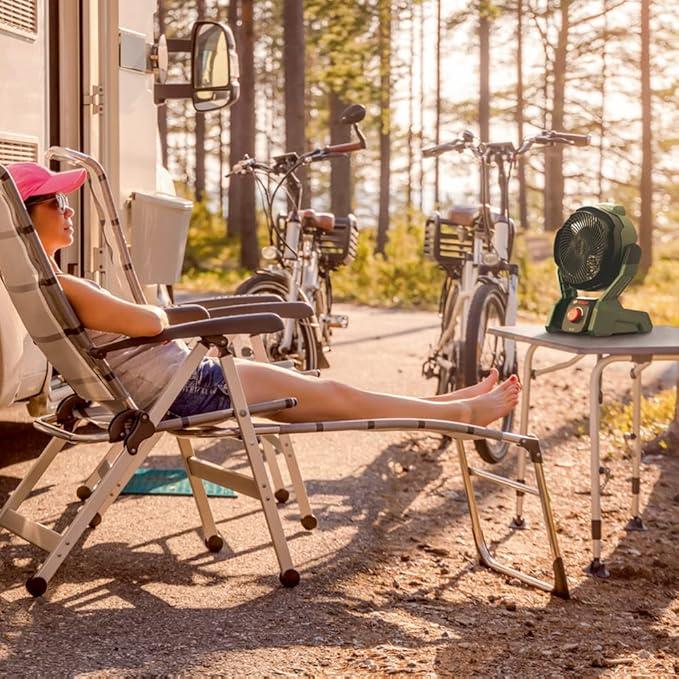Bosch akülü vantilatör, evrensel fan 18V-1000 (aküsüz, 18 Volt sistemi, amatör çalışanlar, kamp ve daha fazlası için, hava debisi: 1.000 m³/saat, kartonda) 
