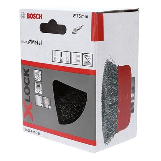 OUTLET Bosch Professional Accessories Clean Dalgalı Tencere Fırçası (Metal İçin, X-Lock İçin, Ã˜ 75 Mm, Tel Kalınlığı 0,3 Mm, Ã˜ 125 Mm)