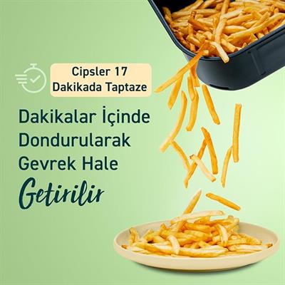 COSORI Air Fryer (Sıcak Hava Fritözü), 3.8 Litre Gri, 1500 W, 7 Özelleştirme Fonksiyonu, 75 - 230°C, 1 - 3 Porsiyon, Uygulama ve Ses Kontrolü Ve Çevrimiçi Tarifler