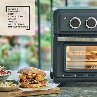 CUİSİNART TOA60E AİR FRYER MİNİ FIRIN, 7Sİ 1 ARADA FONKSİYON: SICAK HAVA FRİTÖZÜ, FIRIN, MANGAL, TOST MAKİNESİ, SICAK TUTMA FONKSİYONU, SİYAH