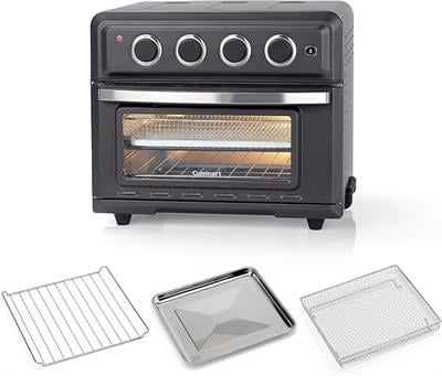 CUİSİNART TOA60E AİR FRYER MİNİ FIRIN, 7Sİ 1 ARADA FONKSİYON: SICAK HAVA FRİTÖZÜ, FIRIN, MANGAL, TOST MAKİNESİ, SICAK TUTMA FONKSİYONU, SİYAH