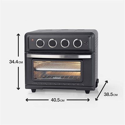 CUİSİNART TOA60E AİR FRYER MİNİ FIRIN, 7Sİ 1 ARADA FONKSİYON: SICAK HAVA FRİTÖZÜ, FIRIN, MANGAL, TOST MAKİNESİ, SICAK TUTMA FONKSİYONU, SİYAH