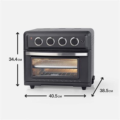 CUİSİNART TOA60E AİR FRYER MİNİ FIRIN, 7Sİ 1 ARADA FONKSİYON: SICAK HAVA FRİTÖZÜ, FIRIN, MANGAL, TOST MAKİNESİ, SICAK TUTMA FONKSİYONU, SİYAH
