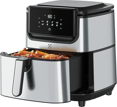 Electrolux E6AF1-6ST AirFryer 8 Programlı Dokunmatik LCD Ekranlı 7 L Sepet Kapasiteli, 5.4 L Kızartma Kapasitesi Sıcak Hava Fritözü
