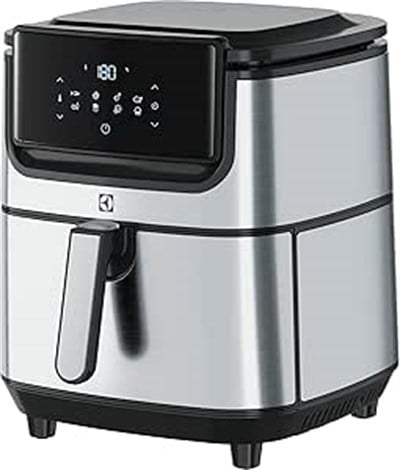 Electrolux E6AF1-6ST AirFryer 8 Programlı Dokunmatik LCD Ekranlı 7 L Sepet Kapasiteli, 5.4 L Kızartma Kapasitesi Sıcak Hava Fritözü