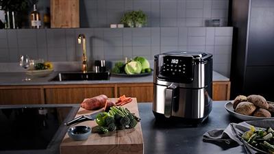 Electrolux Explore 6 E6AF1-4ST AirFryer 8 Programlı Dokunmatik LCD Ekranlı 4.5 L Sepet Kapasiteli, 3.5 L Kızartma Kapasiteli Sıcak Hava Fritözü