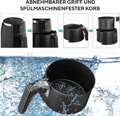 Kumtel Digital Fastfryer HAF-02 - Airfryer, Siyah