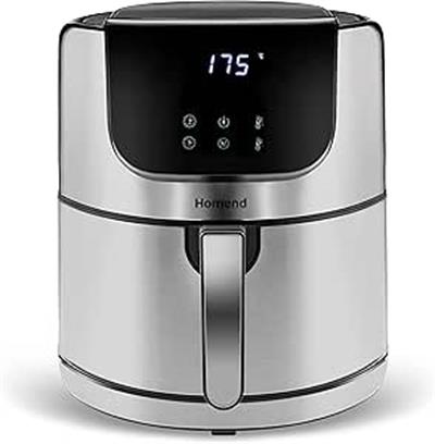 OUTLET Homend Airfryday 2502H Airfryer, 8 Farklı Program, Dokunmatik Ekran, 5 L Yağsız Fritöz, Inox