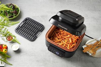 OUTLET Russell Hobbs 26520-56 SatisFry Sıcak Hava Fritözü XL 5,5 L Multi [AirFryer & Grill & Multi-Cooker] (Bulaşık Makinesinde Yıkanabilir, Üstten ve Alttan Isıtmalı, Yavaş Pişirici, Fırınlama)
