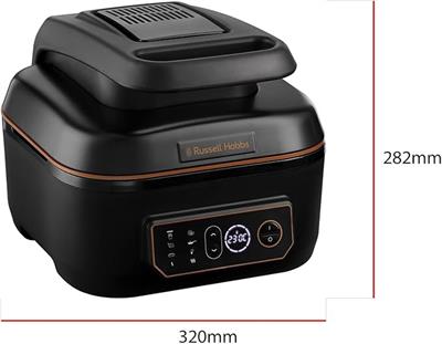 OUTLET Russell Hobbs 26520-56 SatisFry Sıcak Hava Fritözü XL 5,5 L Multi [AirFryer & Grill & Multi-Cooker] (Bulaşık Makinesinde Yıkanabilir, Üstten ve Alttan Isıtmalı, Yavaş Pişirici, Fırınlama)