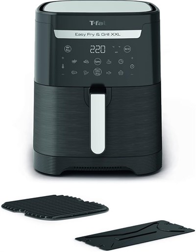 Tefal EY8018 Easy Fry & Grill & XXL Yağsız Fritöz Airfryer, 6.5 Litre Kapasite, Hava ile Kızartma & Izgara, Siyah - 7211004776