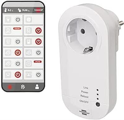 OUTLET Brennenstuhl Wifi Özellikli Zaman Ayarlı Ses Kontrollü Akıllı Priz, Standart