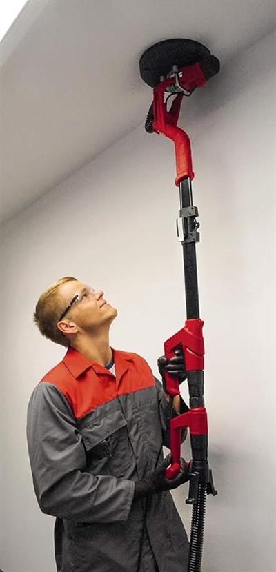 Einhell Alçıpan Duvar Zımpara (600 W, maksimum 1500 d/d, 225 mm zımpara diski, teleskopik sap, cırtlı zımpara tablası, 6 adet zımpara diski dahil) - 4259929