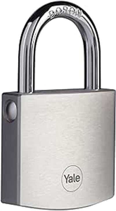 OUTLET Yale Y120B/50/127/1 - 50mm DMU Krom Kaplamalı Asma Kilit - Yüksek Koruma - Boron Halka - 3 Anahtar