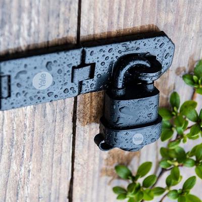 OUTLET Yale Y220B/71/130/1 - 71mm PVC Kaplamalı Marin Asma Kilit - Yüksek Koruma - Çift Kilitleme - Sertleştirilmiş Çelik Halka - 3 Anahtar